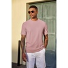 image:imageCOOFANDY Mens T Shirts Short Sleeve Casual Crewneck Pullover TeesPink