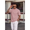 image:imageCOOFANDY Mens T Shirts Short Sleeve Casual Crewneck Pullover TeesPink