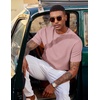 image:imageCOOFANDY Mens T Shirts Short Sleeve Casual Crewneck Pullover TeesPink
