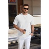 image:imageCOOFANDY Mens T Shirts Short Sleeve Casual Crewneck Pullover TeesWhite