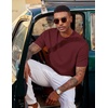 image:imageCOOFANDY Mens T Shirts Short Sleeve Casual Crewneck Pullover TeesWine Red