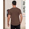 image:imageCOOFANDY Mens TShirts Henley Short Sleeve Cotton Shirts Button Tee TopsBrown