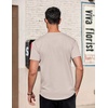 image:imageCOOFANDY Mens TShirts Henley Short Sleeve Cotton Shirts Button Tee TopsKhaki