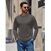 image:imageCOOFANDY Mens Thermal T Shirts Long Sleeve Fleece Lined Tee Casual Soft TopDark Grey