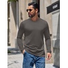 image:imageCOOFANDY Mens Thermal T Shirts Long Sleeve Fleece Lined Tee Casual Soft TopDark Grey