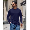 image:imageCOOFANDY Mens Thermal T Shirts Long Sleeve Fleece Lined Tee Casual Soft TopNavy Blue