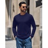 image:imageCOOFANDY Mens Thermal T Shirts Long Sleeve Fleece Lined Tee Casual Soft TopNavy Blue