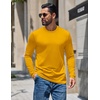 image:imageCOOFANDY Mens Thermal T Shirts Long Sleeve Fleece Lined Tee Casual Soft TopYellow