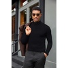image:imageCOOFANDY Mens Turtleneck Shirts Slim Fit Shirt Tops Lightweight Pullover Basic Sweater Casual Long Sleeve ShirtBlack