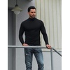 image:imageCOOFANDY Mens Turtleneck Shirts Slim Fit Shirt Tops Lightweight Pullover Basic Sweater Casual Long Sleeve ShirtBlack