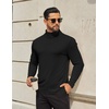 image:imageCOOFANDY Mens Turtleneck Shirts Slim Fit Shirt Tops Lightweight Pullover Basic Sweater Casual Long Sleeve ShirtBlack