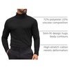 image:imageCOOFANDY Mens Turtleneck Shirts Slim Fit Shirt Tops Lightweight Pullover Basic Sweater Casual Long Sleeve ShirtBlack
