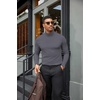 image:imageCOOFANDY Mens Turtleneck Shirts Slim Fit Shirt Tops Lightweight Pullover Basic Sweater Casual Long Sleeve ShirtDark Grey
