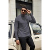image:imageCOOFANDY Mens Turtleneck Shirts Slim Fit Shirt Tops Lightweight Pullover Basic Sweater Casual Long Sleeve ShirtDark Grey