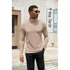 image:imageCOOFANDY Mens Turtleneck Shirts Slim Fit Shirt Tops Lightweight Pullover Basic Sweater Casual Long Sleeve ShirtKhaki