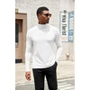 image:imageCOOFANDY Mens Turtleneck Shirts Slim Fit Shirt Tops Lightweight Pullover Basic Sweater Casual Long Sleeve ShirtWhite