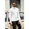 image:imageCOOFANDY Mens Turtleneck Shirts Slim Fit Shirt Tops Lightweight Pullover Basic Sweater Casual Long Sleeve ShirtWhite
