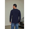 image:imageCOOFANDY Mens Waffle Henley Shirts Long Sleeve Pullover Shirt Casual Knit TShirt Lightweight Basic TeesBlue Violet