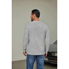 image:imageCOOFANDY Mens Waffle Henley Shirts Long Sleeve Pullover Shirt Casual Knit TShirt Lightweight Basic TeesLight Grey