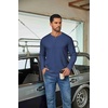 image:imageCOOFANDY Mens Waffle Henley Shirts Long Sleeve Pullover Shirt Casual Knit TShirt Lightweight Basic TeesNavy
