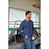 image:imageCOOFANDY Mens Waffle Henley Shirts Long Sleeve Pullover Shirt Casual Knit TShirt Lightweight Basic TeesNavy