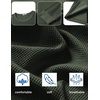 image:imageCOOFANDY Mens Waffle Long Sleeve Shirt Crew Neck Cotton Blend Basic T ShirtArmy Green