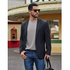 image:imageCOOFANDY Mens Waffle Long Sleeve Shirt Crew Neck Cotton Blend Basic T ShirtLight Gray
