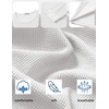 image:imageCOOFANDY Mens Waffle Long Sleeve Shirt Crew Neck Cotton Blend Basic T ShirtWhite