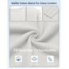 image:imageCOOFANDY Mens Waffle Long Sleeve Shirt Crew Neck TShirts Cotton Tee Shirts01white