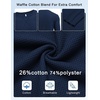 image:imageCOOFANDY Mens Waffle Long Sleeve Shirt Crew Neck TShirts Cotton Tee ShirtsNavy Blue