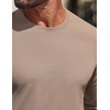 image:imageCOOFANDY Mens Waffle Long Sleeve Shirt Crewneck T Shirt Casual Pullover TeeKhaki