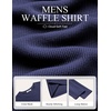 image:imageCOOFANDY Mens Waffle Long Sleeve Shirt Crewneck T Shirt Casual Pullover TeeNavy Blue