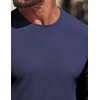 image:imageCOOFANDY Mens Waffle Long Sleeve Shirt Crewneck T Shirt Casual Pullover TeeNavy Blue