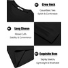 image:imageCOOFANDY Mens Waffle Long Sleeve Shirts Casual Pullover Crew Neck T ShirtAll Black