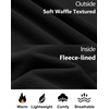 image:imageCOOFANDY Mens Waffle Long Sleeve Shirts Casual Pullover Crew Neck T ShirtAll Black