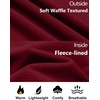 image:imageCOOFANDY Mens Waffle Long Sleeve Shirts Casual Pullover Crew Neck T ShirtBurgundy