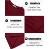 image:imageCOOFANDY Mens Waffle Long Sleeve Shirts Casual Pullover Crew Neck T ShirtBurgundy