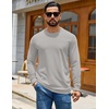 image:imageCOOFANDY Mens Waffle Long Sleeve Shirts Casual Pullover Crew Neck T ShirtLight Grey