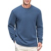 image:imageCOOFANDY Mens Crew Neck Sweatshirt Lightweight Fleece Pullover TShirtCaptain Blue