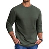 image:imageCOOFANDY Mens Crewneck Sweatshirt Cotton Pullover Thermal SweatshirtArmy Green