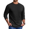 image:imageCOOFANDY Mens Crewneck Sweatshirt Cotton Pullover Thermal SweatshirtBlack