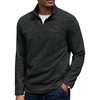 image:imageCOOFANDY Mens Fleece Quarter Zip Pullover Long Sleeve Thermal SweatshirtDark Gray