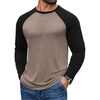 image:imageCOOFANDY Mens Long Sleeve Tee Shirts Casual Crewneck Raglan TShirts Stretchy Baseball Pullover TeeMoon Grey