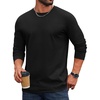 image:imageCOOFANDY Mens Long Sleeve Tee Shirts Cotton Casual Basic TShirtsBlack