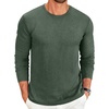 image:imageCOOFANDY Mens Long Sleeve Tee Shirts Crew Neck Casual Soft TeesArmy Green