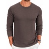 image:imageCOOFANDY Mens Long Sleeve Tee Shirts Crew Neck Casual Soft TeesBrown