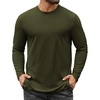 image:imageCOOFANDY Mens Long Sleeve Tee Shirts Stretch Crew Neck Tee Shirts Casual T Shirts for MenDark Army Green