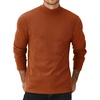 image:imageCOOFANDY Mens Mock Neck Sweater Lightweight Ribbed Knit Casual PulloverCaramel
