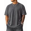 image:imageCOOFANDY Mens Oversized T Shirt Loose Fit Vintage Washed Tee Casual Streetwear Unisex Short Sleeve Heavy Cotton TopDeep Grey