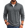 image:imageCOOFANDY Mens Quarter Zip Pullover Sweater Regular Fit Fleece SweatshirtGrey
